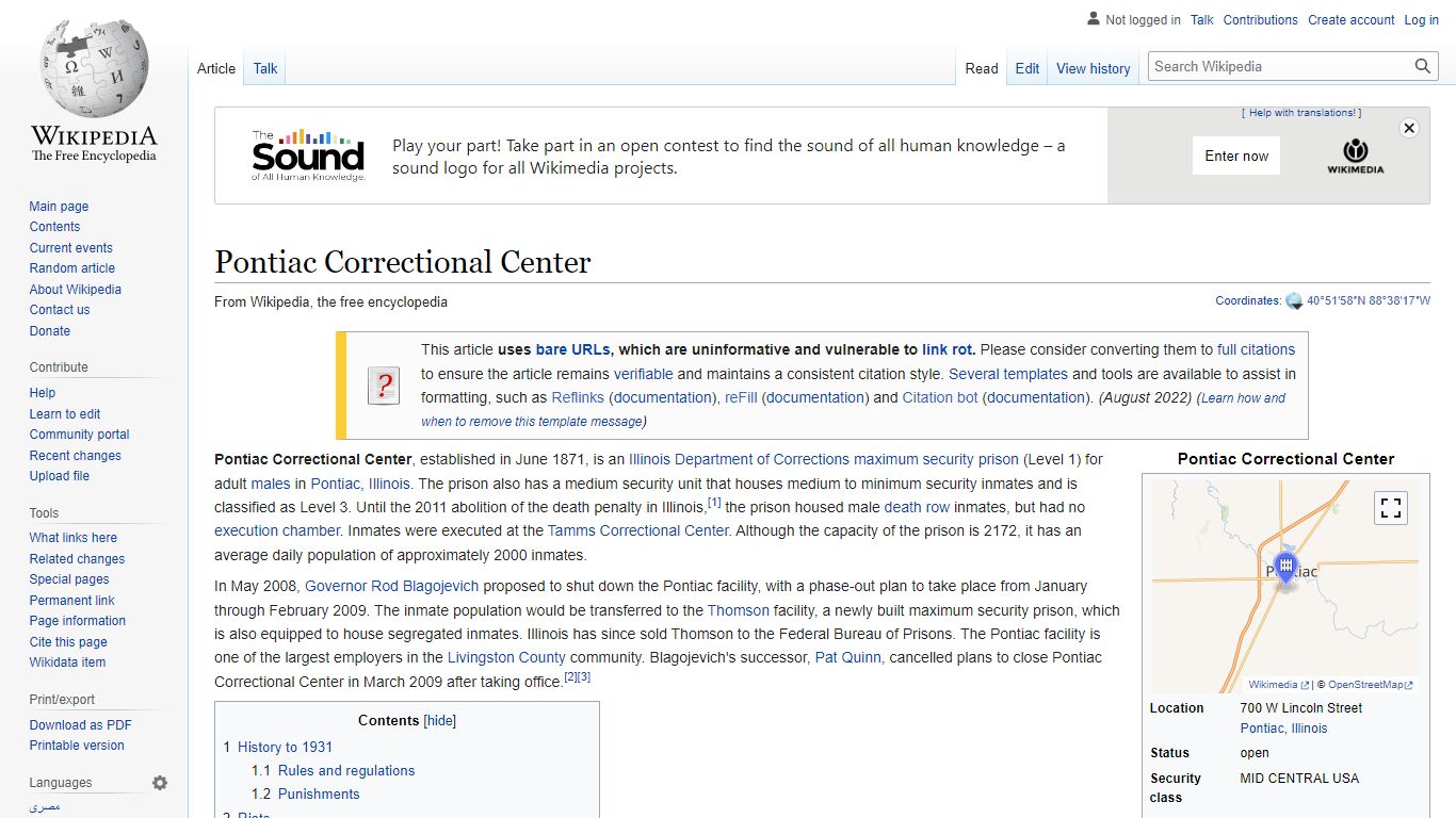 Pontiac Correctional Center - Wikipedia
